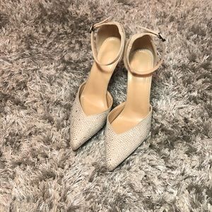 Tan Bedazzled Heels